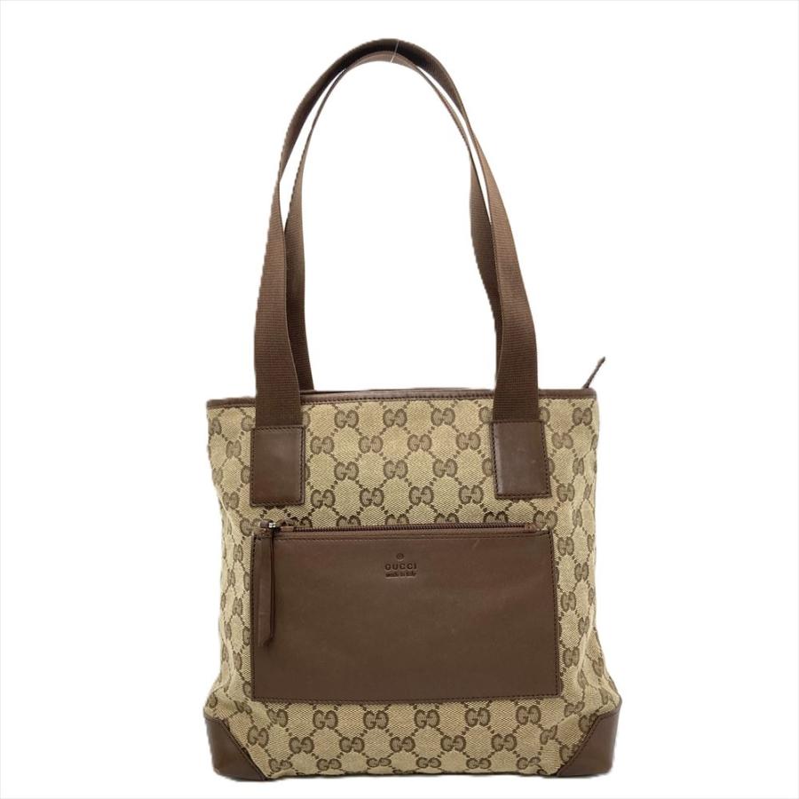 GGキャンバス グッチ GUCCI トートバッグ レザー ベージュ 019 0402