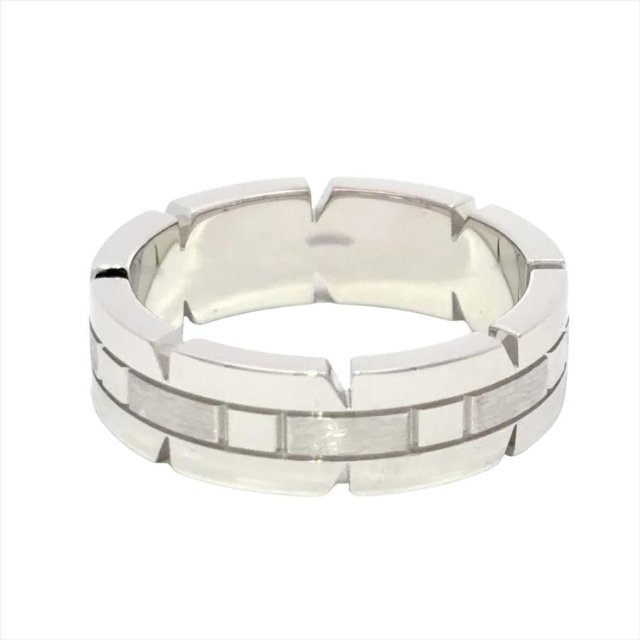 カルティエ Cartier タンクフランセーズ リング 指輪 #53 K18WG 9.3g ホワイトゴールド レディース_3