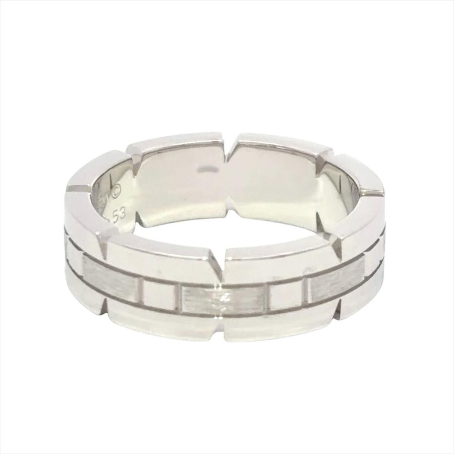 カルティエ Cartier タンクフランセーズ リング 指輪 #53 K18WG 9.3g ホワイトゴールド レディース_4
