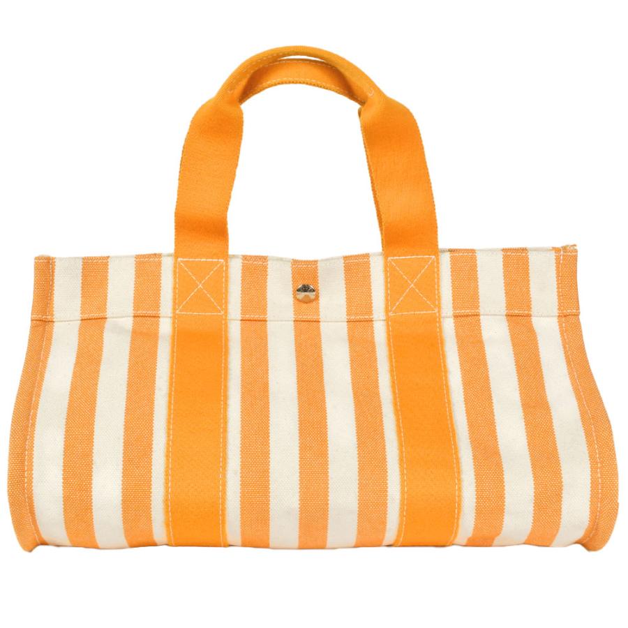 HERMES ストライプ トートバッグ
