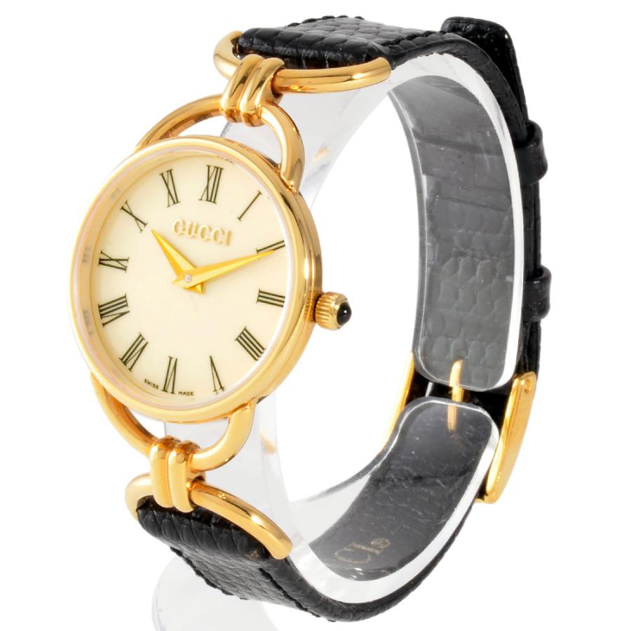 GUCCI グッチ 6000.2.L 腕時計 クォーツ アイボリー文字盤