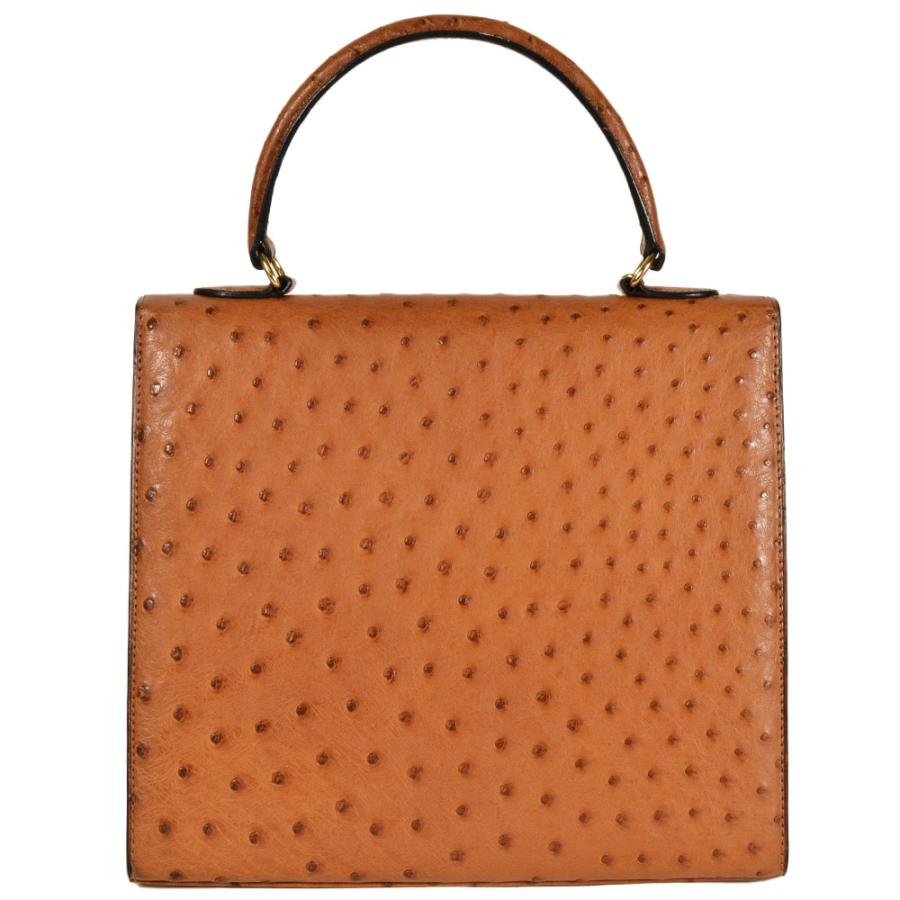 CELINE（セリーヌ） ヴィンテージ レザー ハンドバッグ オーストリッチ