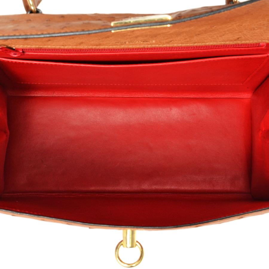 CELINE（セリーヌ） ヴィンテージ レザー ハンドバッグ オーストリッチ