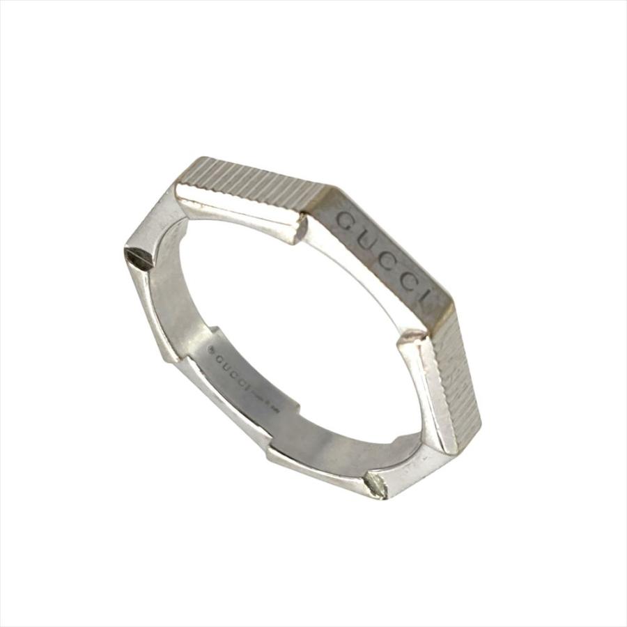 GUCCI（グッチ） リンクトゥラブ リング 指輪 #18 K18WG 5.5g メンズ