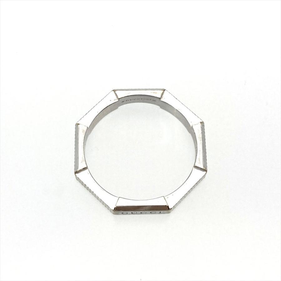 GUCCI（グッチ） リンクトゥラブ リング 指輪 #18 K18WG 5.5g メンズ
