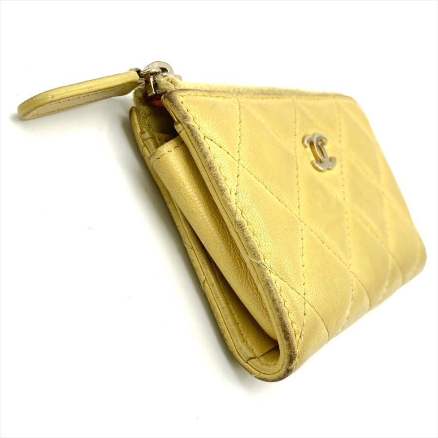 マトラッセ シャネル CHANEL ラムスキン コインケース A68943 イエロー
