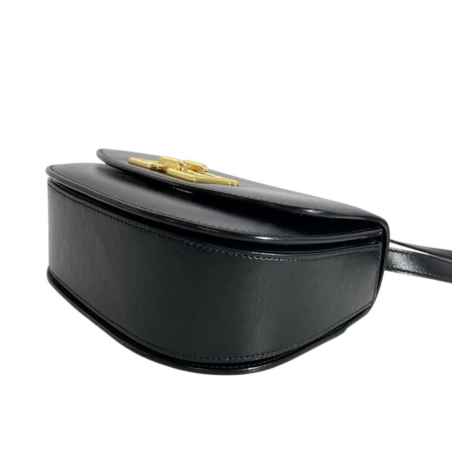 Bally（バリー） ロゴ金具 ショルダーバッグ レザー ブラック ゴールド
