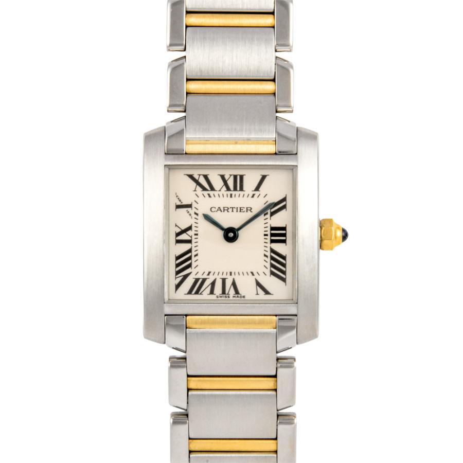 カルティエ Cartier W51027Q4 2384 タンクフランセーズ SM 腕時計 アイボリー文字盤 PG×SS レディース【中古】 TANK（Cartier） カルティエ Cartier W51027Q4 2384 タンク