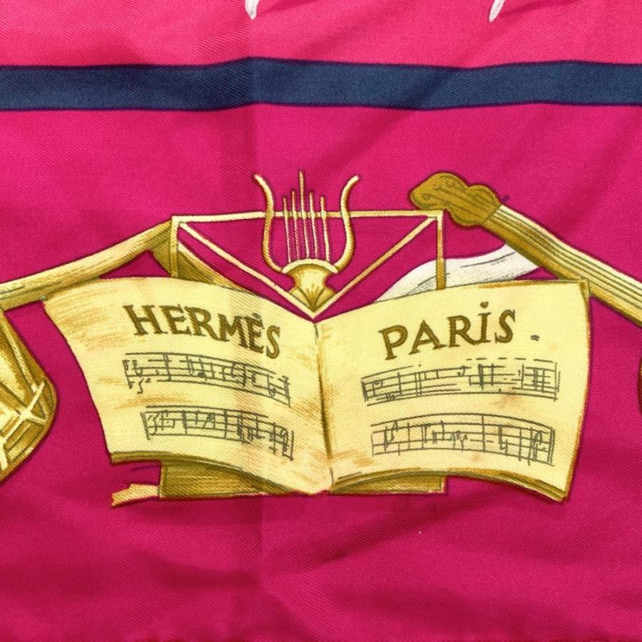 HERMES カレ90 シルクスカーフ ピンク HERMES エルメス カレ 90 バレーの踊り子 スカーフ シルク