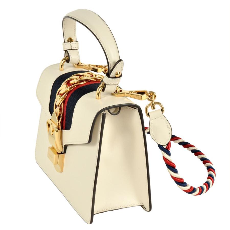 グッチ GUCCI シルヴィ 470270 2WAYバッグ カバン ハンドバッグ ショルダーバッグ レザー ホワイト GUCCI（グッチ） シルヴィ ハンドバッグ 2WAY レザー 470270 ホワイト