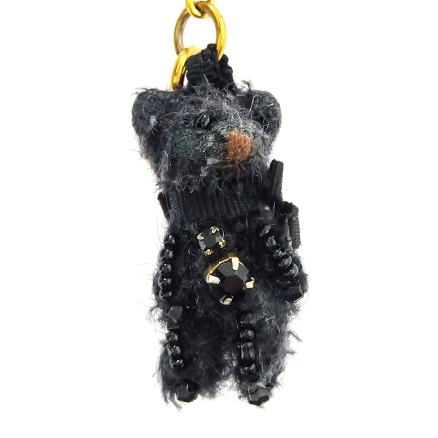 PRADA ベア キーリング キーホルダー PRADA（プラダ） ベア キーホルダー チャーム ブラック ゴールド金具