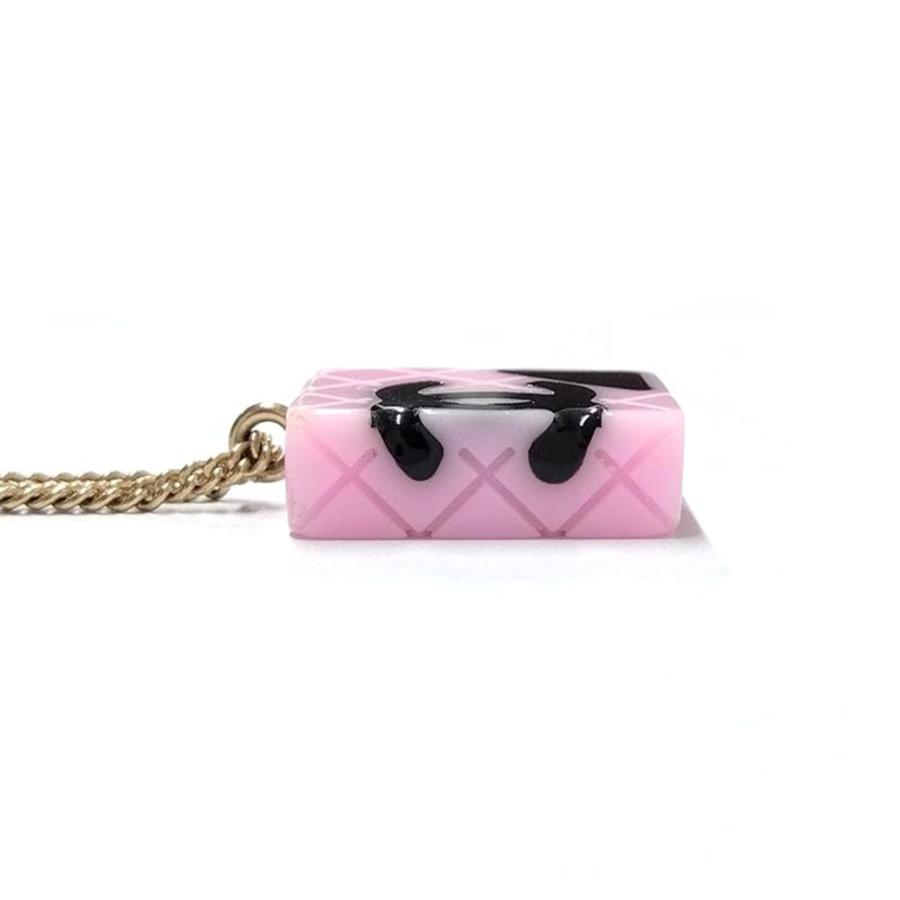 シャネル CHANEL カンボンバッグ モチーフ ネックレス ピンク CHANEL（シャネル） カンボンライン 05C ココマーク ネックレス GPg