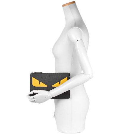 FENDI フェンディ バグズ モンスター クラッチバッグ レザー FENDI フェンディ バグズ モンスター クラッチバッグ レザー