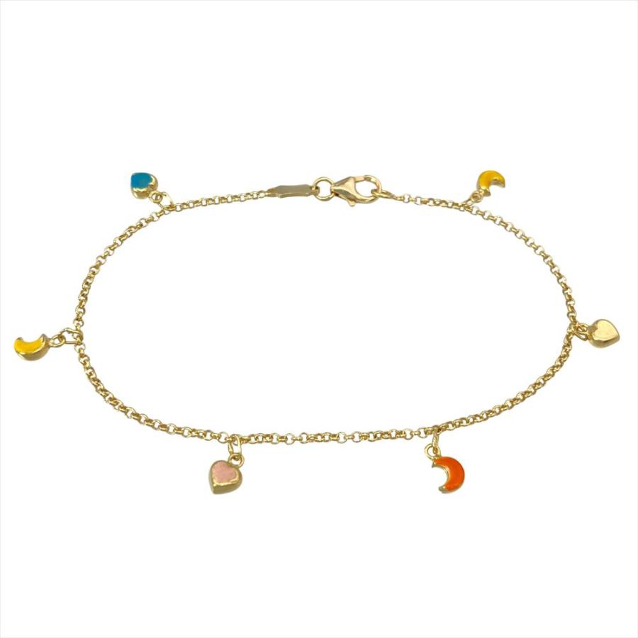 Ponte Vecchio（ポンテヴェキオ） ハート ムーン ブレスレット K18YG