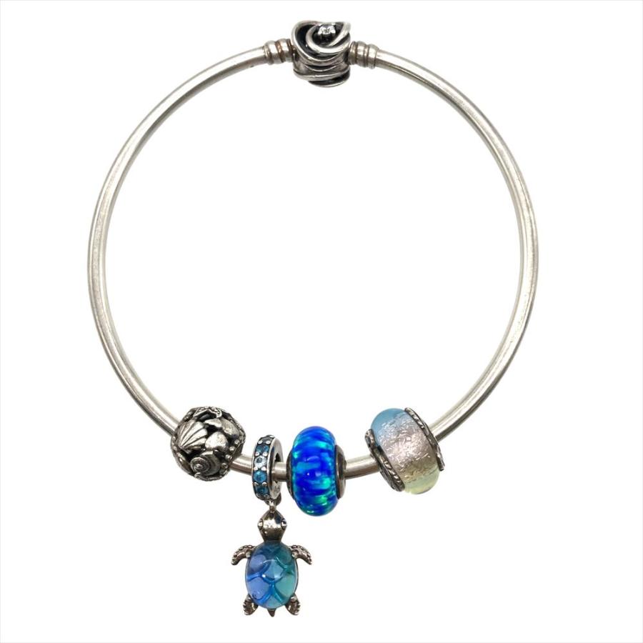 パンドラ PANDORA チャーム4点セット ブレスレット SV925 21g ブルー
