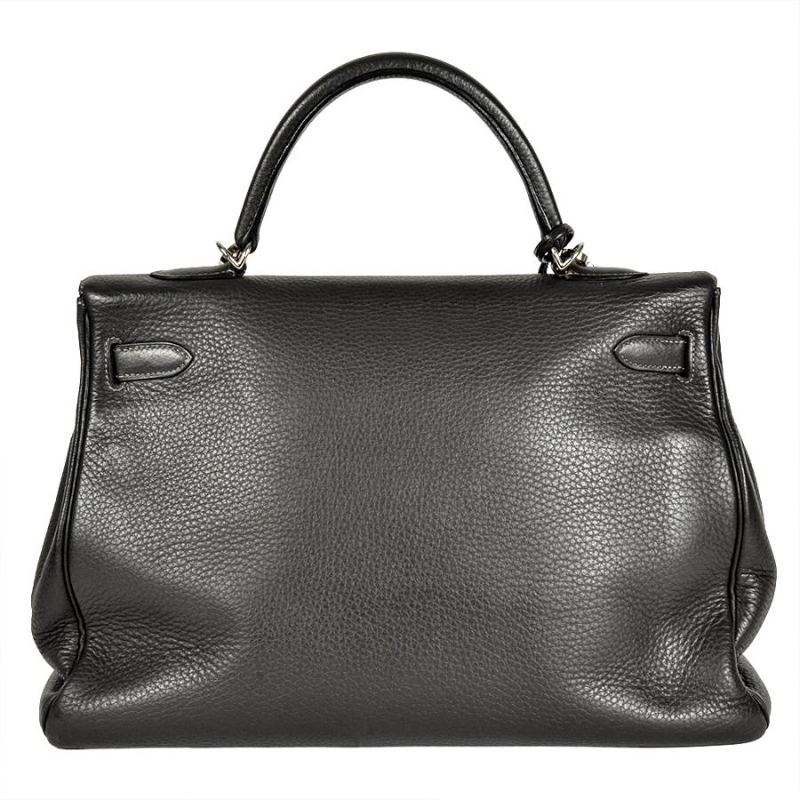 HERMES(エルメス) ケリー 35 ブラック黒トゴ シルバー金具 □I刻印 Kelly エルメス HERMES ケリー35 ハンドバッグ トゴ □H刻印