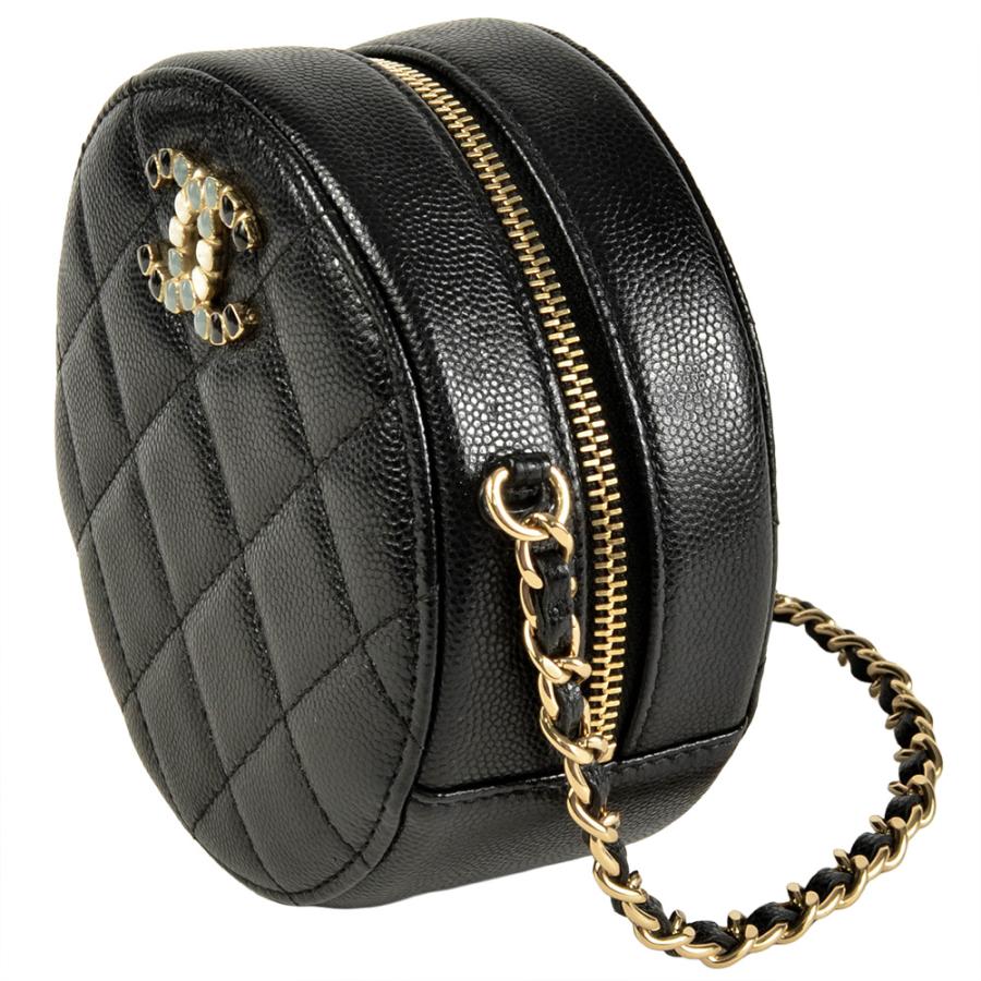 シャネル キャビアスキン ラウンド チェーンショルダーバッグ CHANEL（シャネル） ラウンド チェーン ショルダーバッグ キャビア