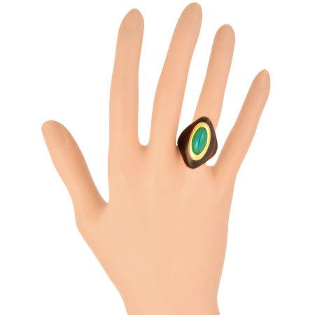 BOUCHERON（ブシュロン） リング クリソプレーズ べっ甲 K18YG #49 