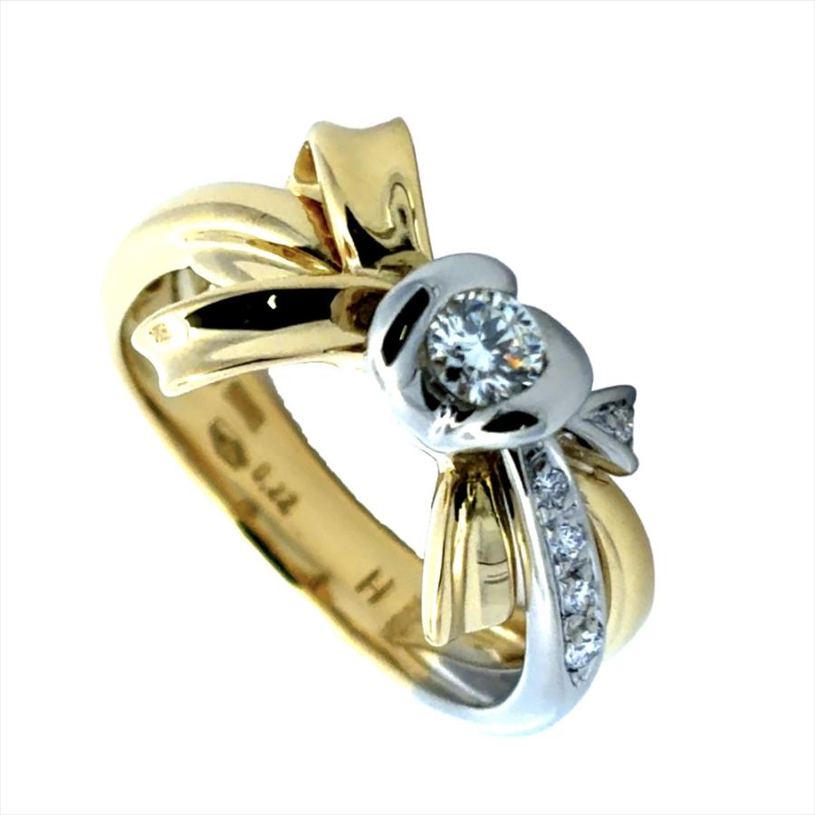 DAMIANI（ダミアーニ） リボンモチーフ ソリティア リング 指輪 