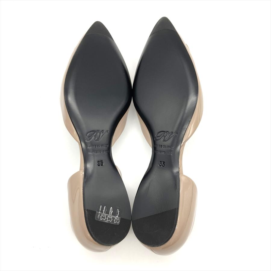 ロジェヴィヴィエ ROGERVIVIER パンプス パテントレザー ベージュ 35