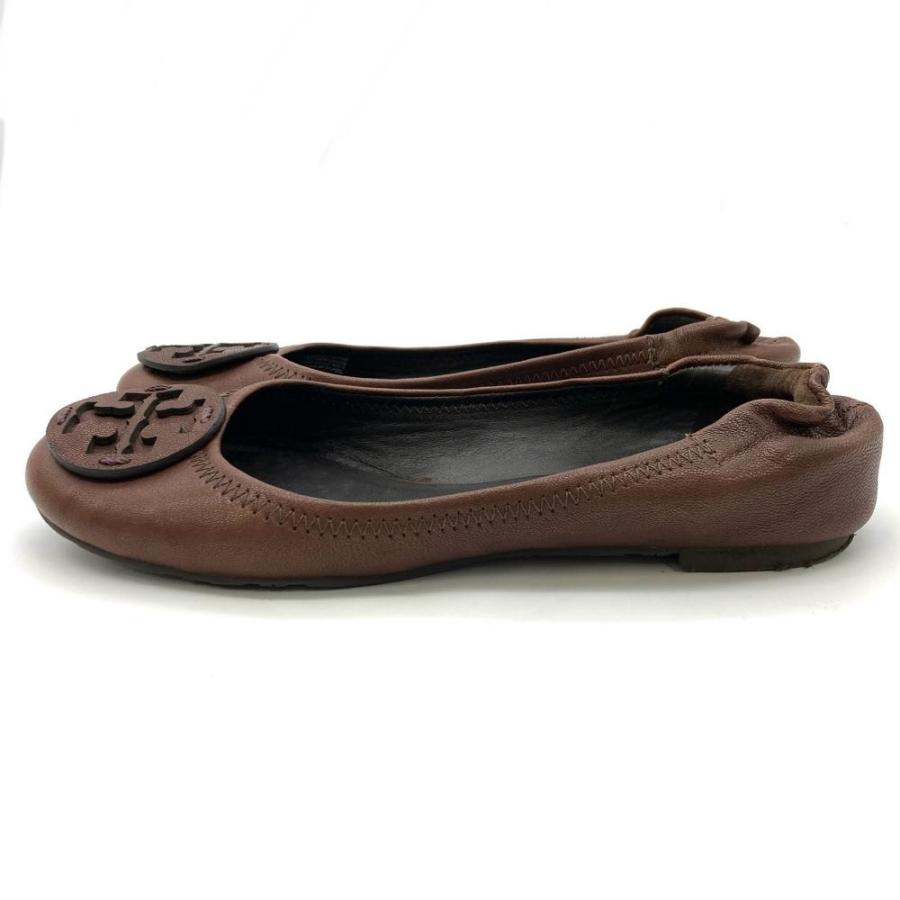 TORY BURCH（トリーバーチ） フラット パンプス レザー ブラウン 23.5