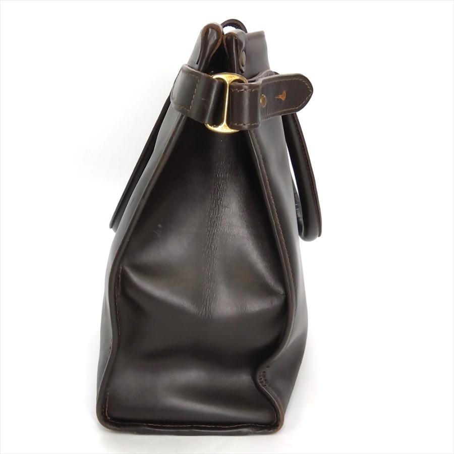 エッティンガー Ettinger トートバッグ レザー ダークブラウン
