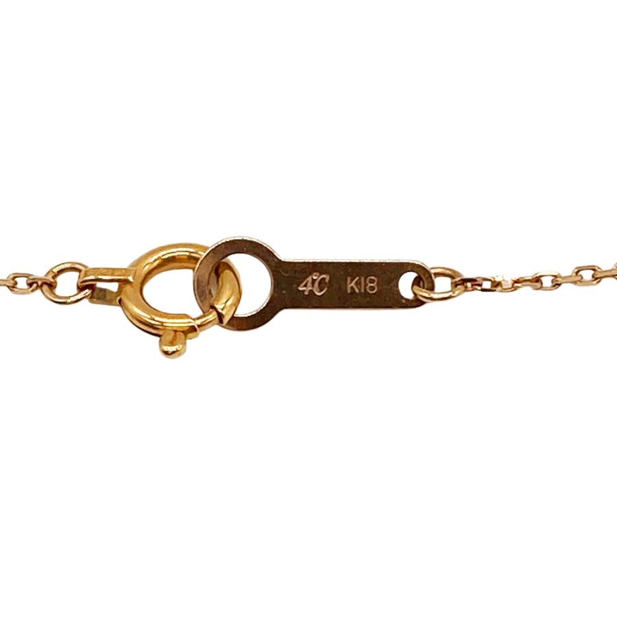 ヨンドシー 4℃ しずく 一粒 ネックレス ダイヤモンド K18PG 1.4g