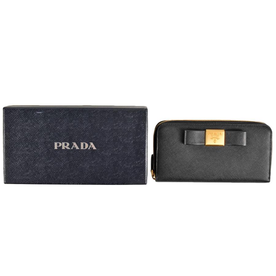PRADA（プラダ） リボン ラウンドファスナー サフィアーノ 1M0506