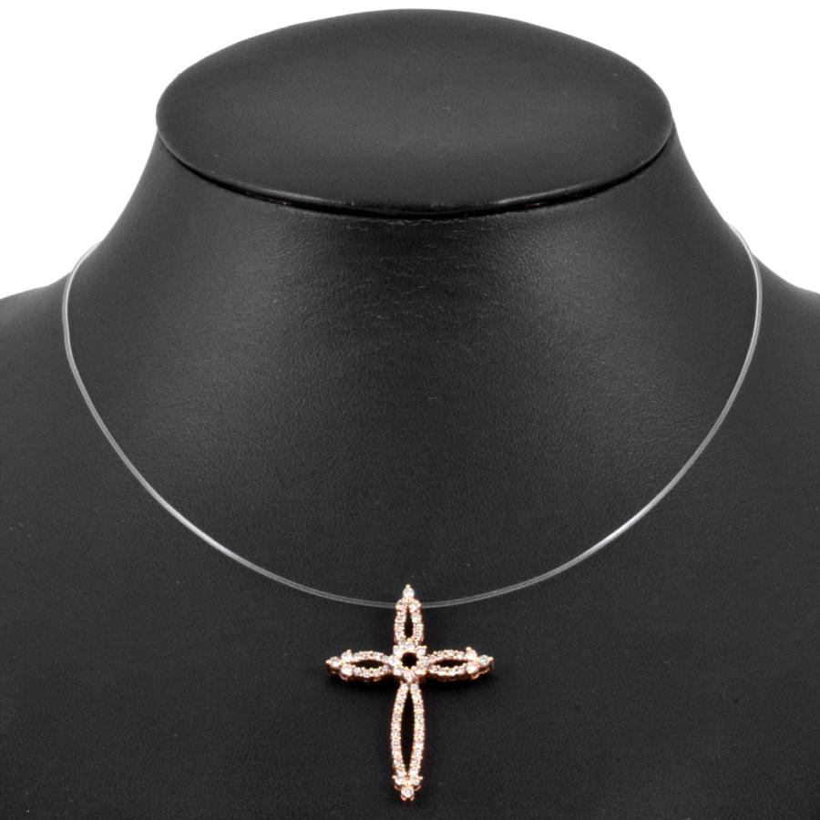 クロスモチーフ ペンダントトップ ダイヤモンド 0.85ct K18PG