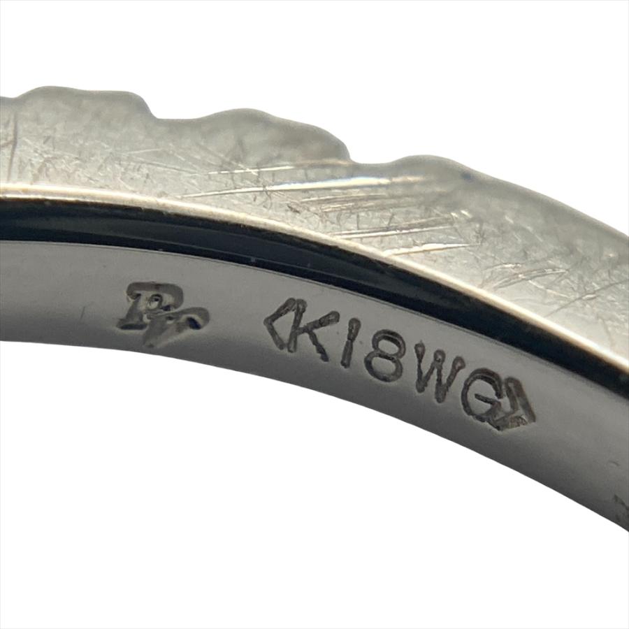 ポンテヴェキオ Ponte Vecchio ハーフエタニティ ハート リング 指輪 ダイヤモンド 0.18ct 約3号 K18WG 2.1g ホワイトゴールド レディース_6