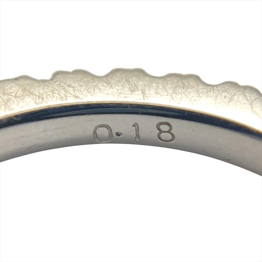 ポンテヴェキオ Ponte Vecchio ハーフエタニティ ハート リング 指輪 ダイヤモンド 0.18ct 約3号 K18WG 2.1g ホワイトゴールド レディース_7