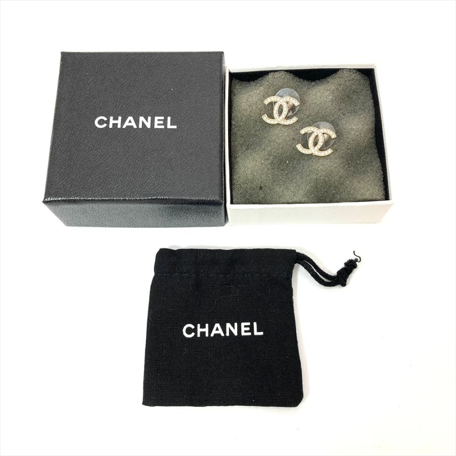 CHANEL（シャネル） ココマーク ラインストーン ピアス メタル A11P