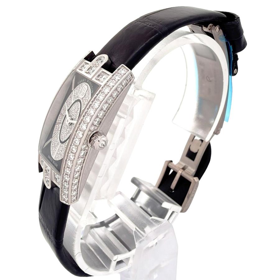 【123288】HARRY WINSTON ハリーウィンストン  AVCQHM16RR041 アヴェニューCミニ ホワイトシェルダイヤル PG/レザー（クロコ） クオーツ 当店オリジナルボックス 腕時計 時計 WATCH レディース 女性 女【中古】 HARRY WINSTON - 【123288】HARRY WINSTON ハリーウィンストン