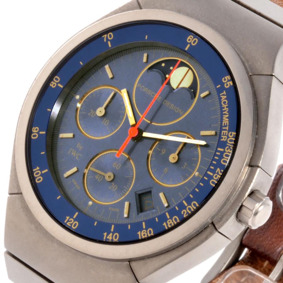 ポルシェデザイン Porsche Design IW374501 By IWC クロノグラフ 腕時計 ブルー文字盤 ムーンフェイズ【中古】 ポルシェデザイン Porsche Design IW374501 By IWC クロノグラフ