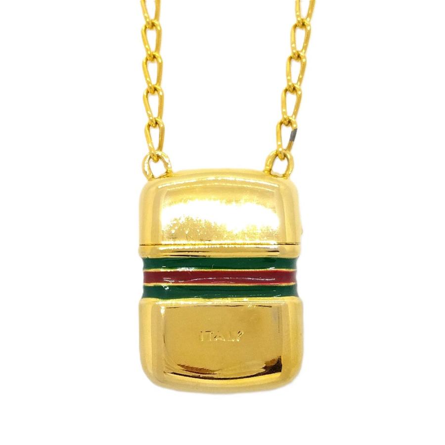 グッチ　ヴィンテージ　アクセサリー　ピル　ケース　925 GUCCI（グッチ） ピルケース ネックレス ゴールド シェリーライン GP