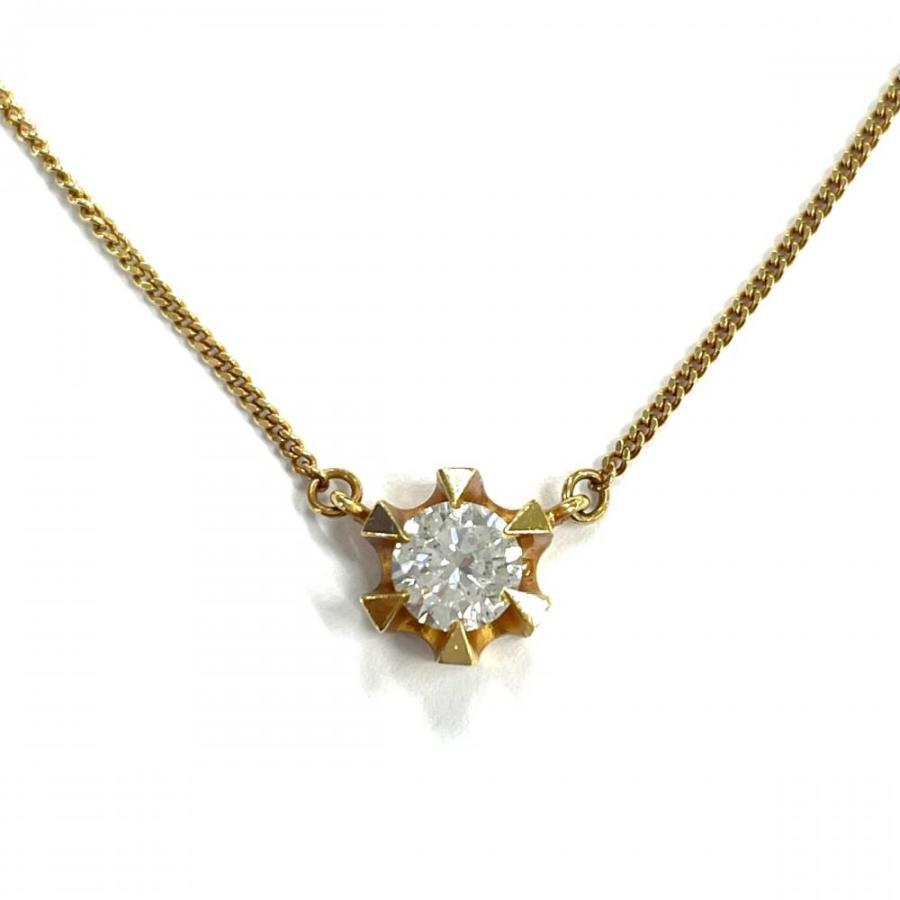 最終交渉可JG199★高級 ダイヤモンド0.37ct K18WG ヘッド スタッド ネックレス ダイヤモンド 0.39ct K18 2.9g : ゴールドプラザ