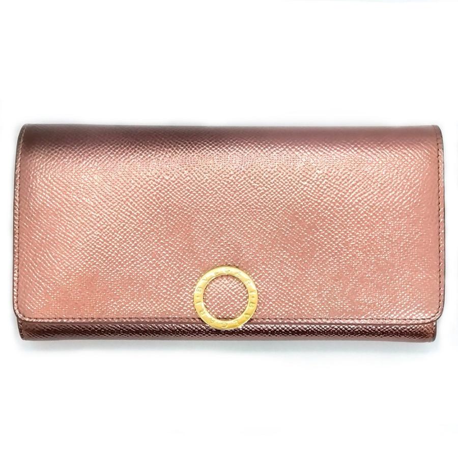 BVLGARI ブルガリ 長財布 ロゴクリップ ピンク BVLGARI ブルガリ ロゴクリップ ブルガリブルガリ 長財布 レザー