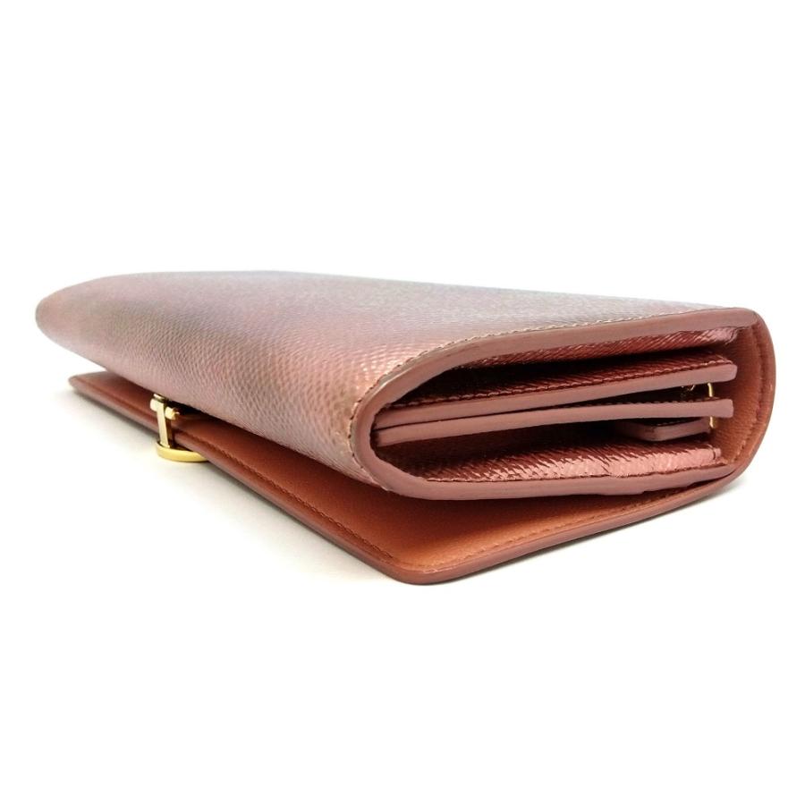 美品☆大人気☆ブルガリ　ロゴクリップ　レザー　長財布　ピンク　クリーニング済 BVLGARI ブルガリ 財布 長財布 ブルガリブルガリ レディース