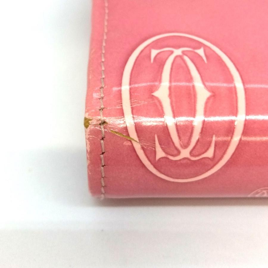 極美品✨カルティエ ハッピーバースデー 長財布　パテント　インターナショナル Cartier カルティエ ハッピーバースデー ラウンド長財布 パテント