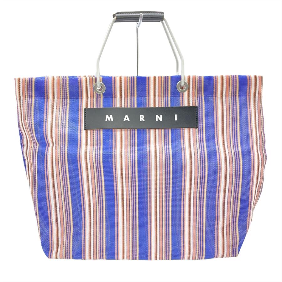 MARNI ストライプ マルチカラー フラワー カフェ トートバッグ マルニ MARNI（マルニ） フラワーカフェ ストライプ トートバッグ マルチ