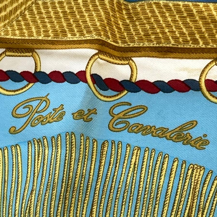 未使用保管品 エルメス カレ90 POSTE ET CAVALERIE スカーフ バイセル公式】エルメス カレ 90 Poste et Cavalerie サーベル