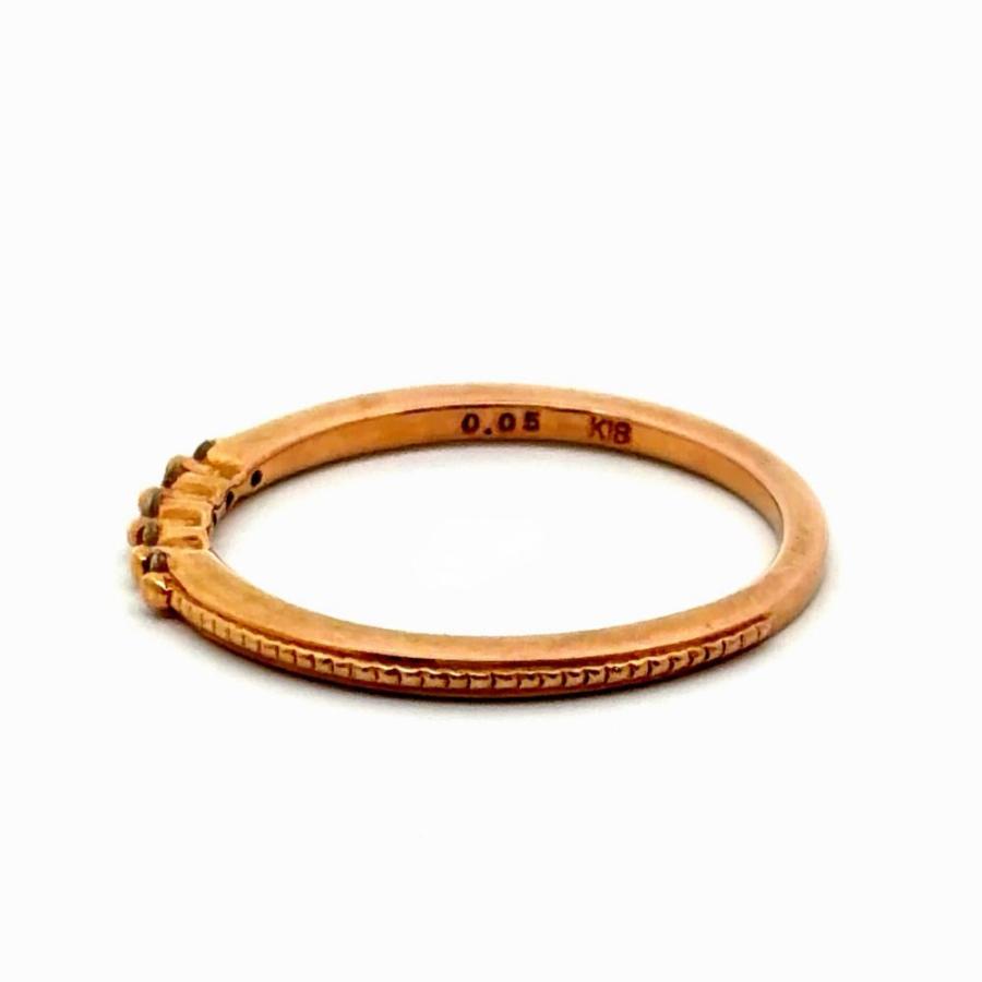agete（アガット） リング 指輪 ダイヤモンド 0.05ct 約8.5号 K18 1.4g 