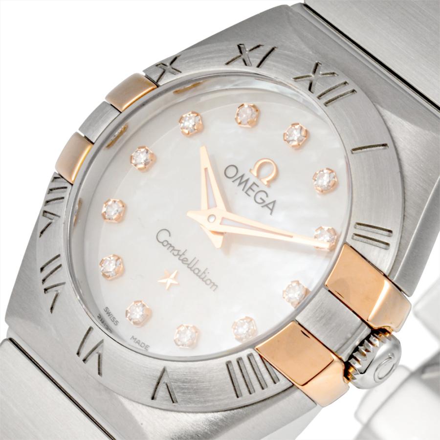 オメガ OMEGA 腕時計 コンステレーション 123.20.24.60.55.005 12ポイント ダイヤインデックス ホワイトシェル文字盤 K18PG SS クオーツアナログ 【中古】 OMEGA（オメガ） OMEGA 123.20.24.60.55.00?5 コンステレーション