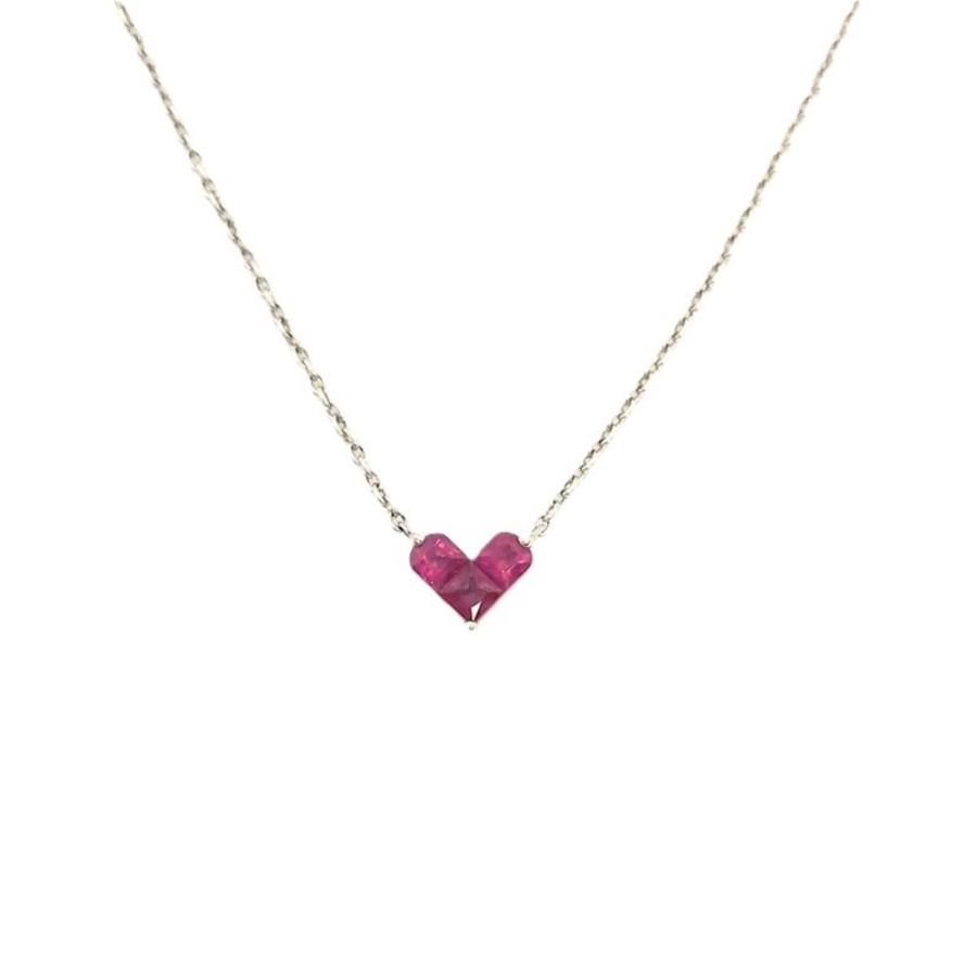 スタージュエリー STAR JEWELRY ミステリアスハート ネックレス ルビー