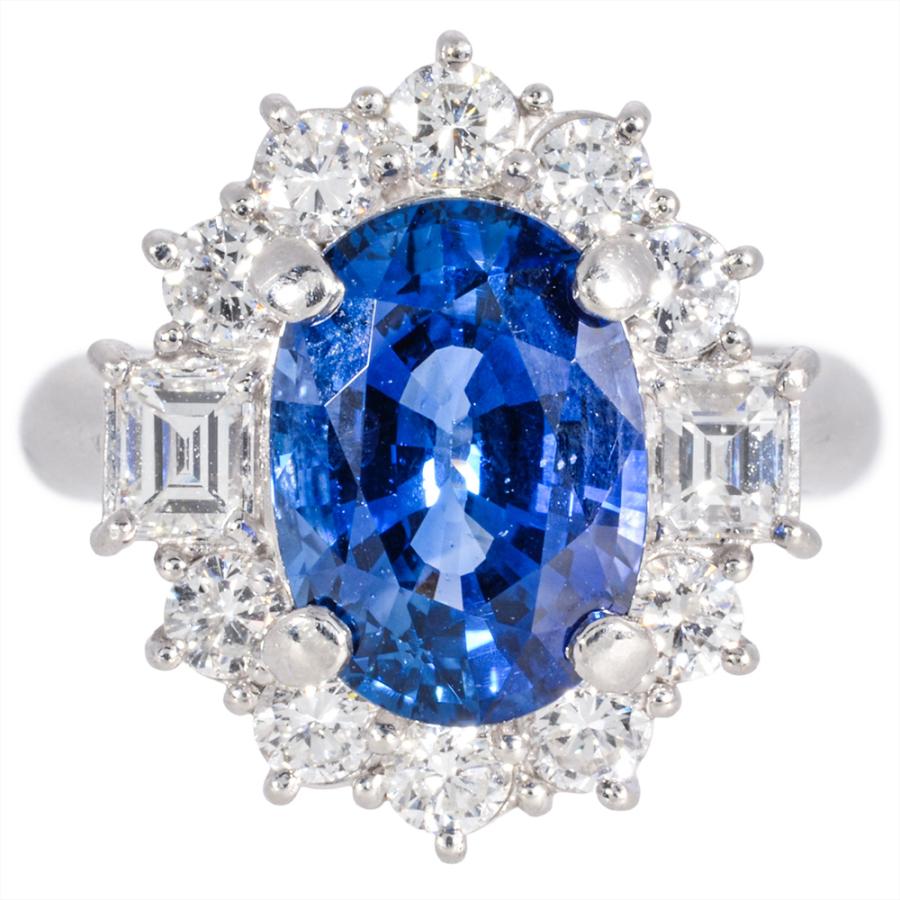 プラチナサファイアリング10号 リング 指輪 サファイア 4.27ct 約11号 Pt900 10.8g ブルー