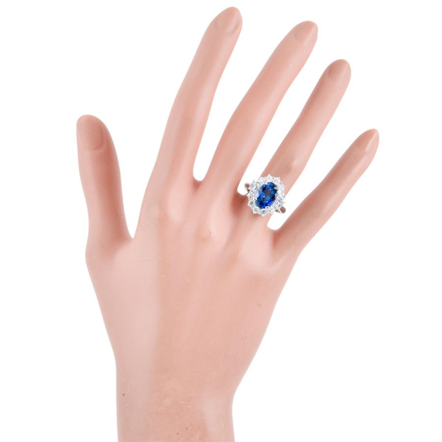 リング 指輪 サファイア 4.27ct 約11号 Pt900 10.8g ブルー