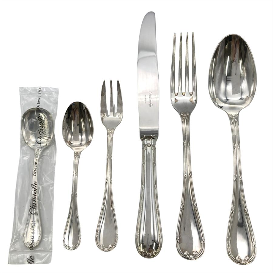 クリストフル　新品　フォーク　スプーン クリストフル Christofle リュバン ナイフ フォーク スプーンセット