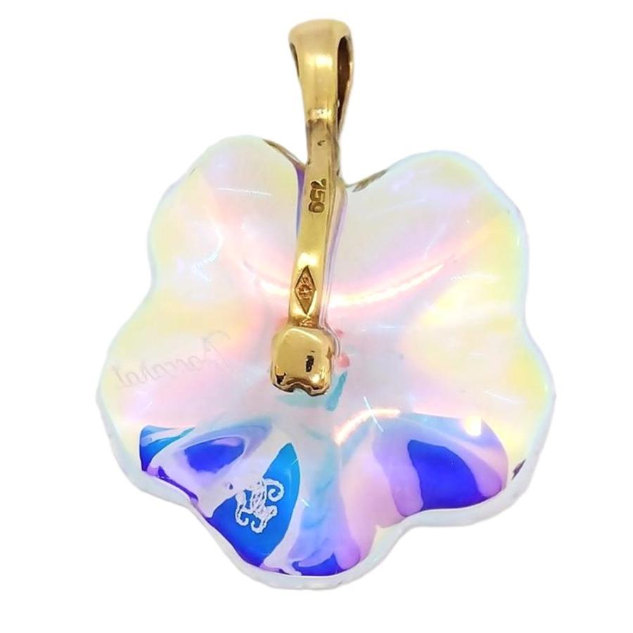 K18バカラ×ゲラン イリゼ ネックレストップ 桜 チャーム チェリーブロッサム バカラ Baccarat チェリーブロッサム 桜 イリゼ ペンダント