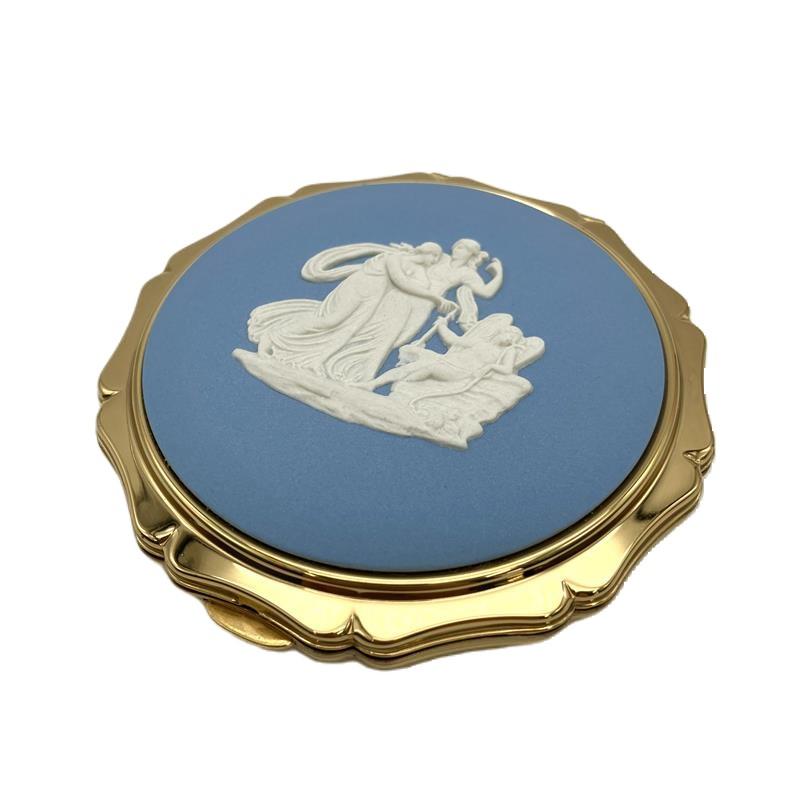 ウェッジウッドコンパクトミラー カメオ柄 ウェッジウッド WEDGWOOD ジャスパー 手鏡 コンパクトミラー 陶器
