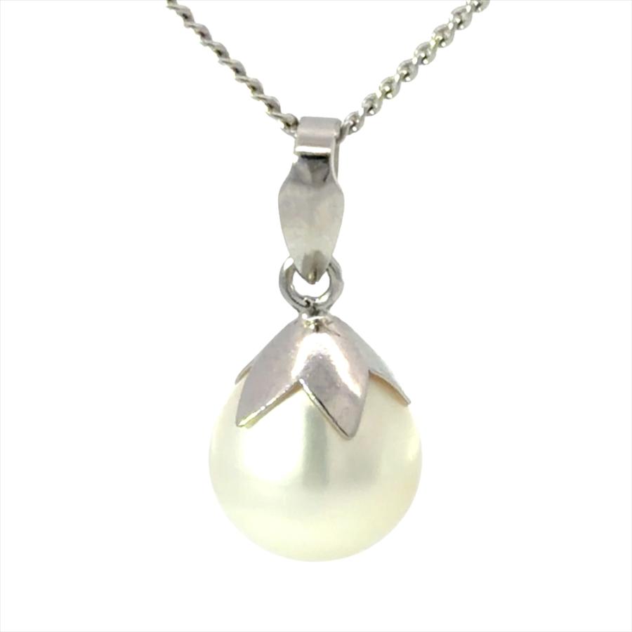 TASAKI タサキ K18WG パールネックレス 一粒真珠 750刻印 タサキ TASAKI 一粒パール 7.3mm ネックレス K18WG 2.4g 真珠 ホワイト
